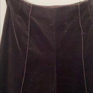 Brown velvet crop pants